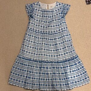 Crewcuts Blue and White Patterned Dress